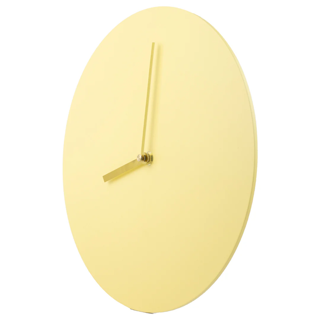 Reloj Pared Amarillo Minimalista - Image 2