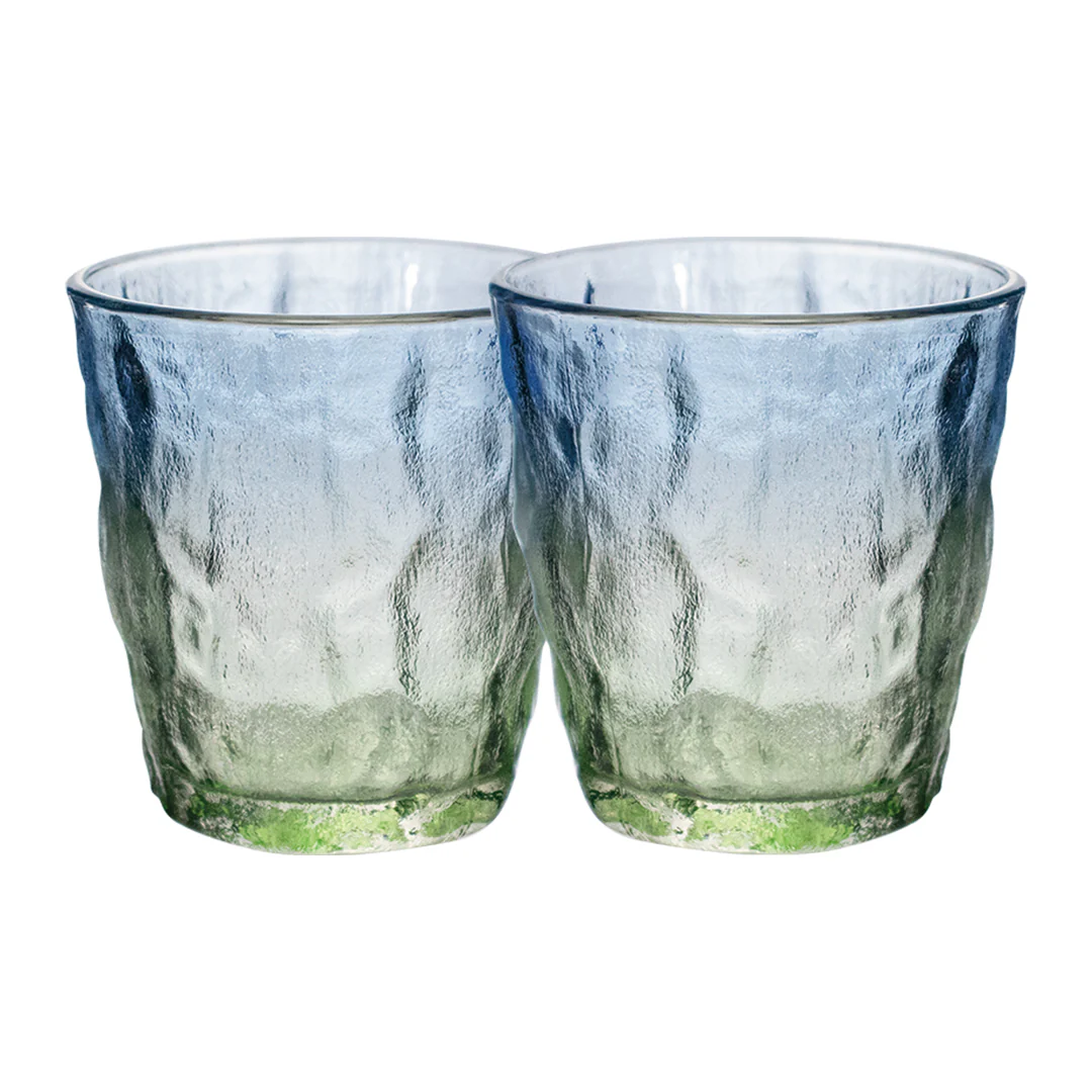 Set de 2 Vasos Verde y Azul - 260 ml