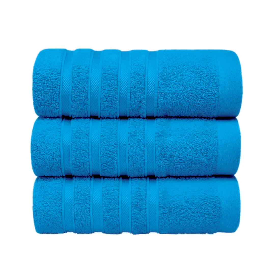 Set de 3 Toallas de Baño Grande 70x140 cm - Color Azul - Image 2