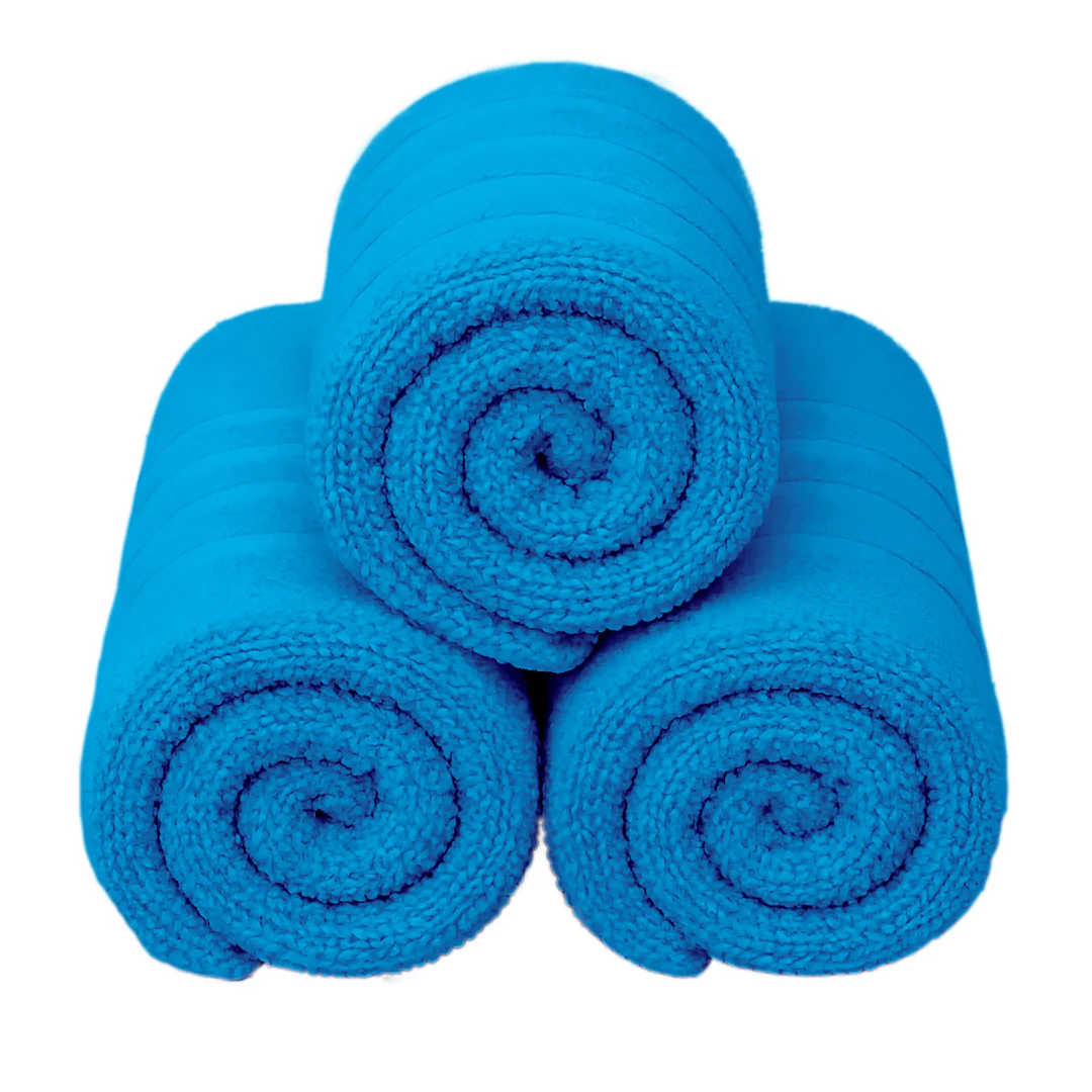 Set de 3 Toallas de Baño Grande 70x140 cm - Color Azul - Image 3