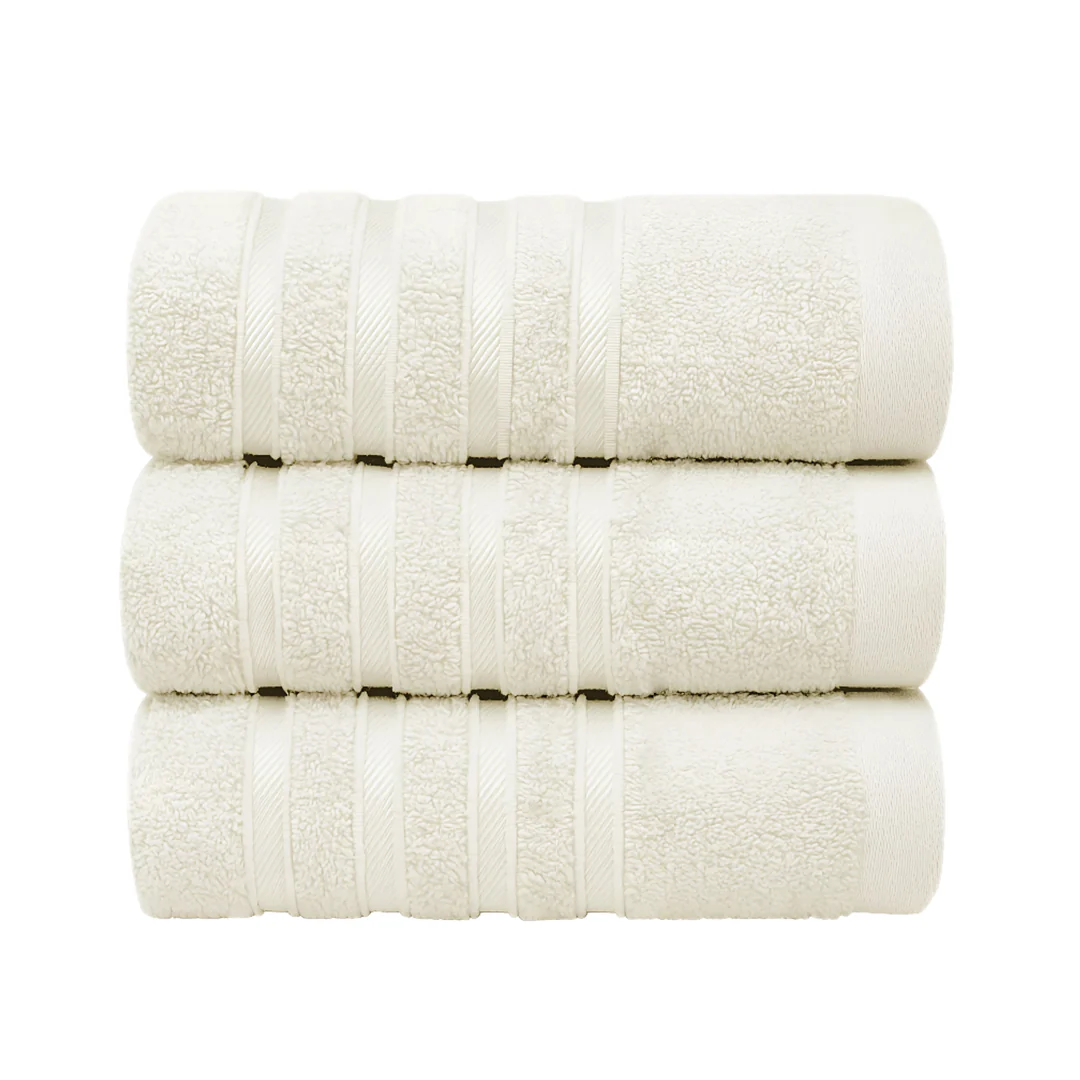 Set de 3 Toallas de Baño Grande 70x140 cm - Color Beige - Image 2