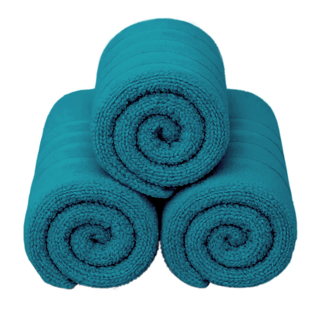 Set de 3 Toallas de Baño Grande 70x140 cm - Color Turquesa - Image 3