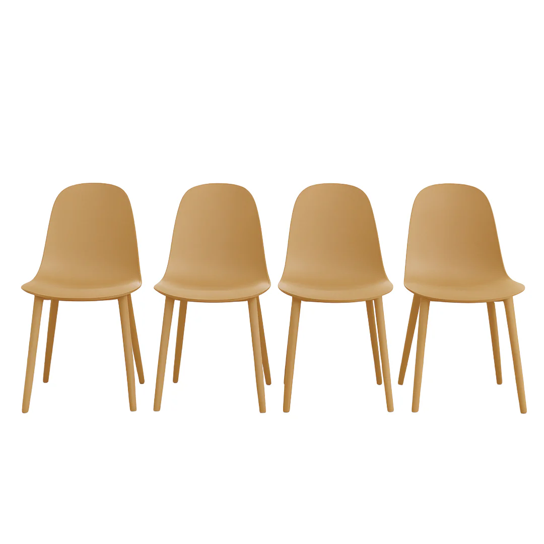 Set de 4 Sillas Ergonómicas – Color Mostaza - Image 2
