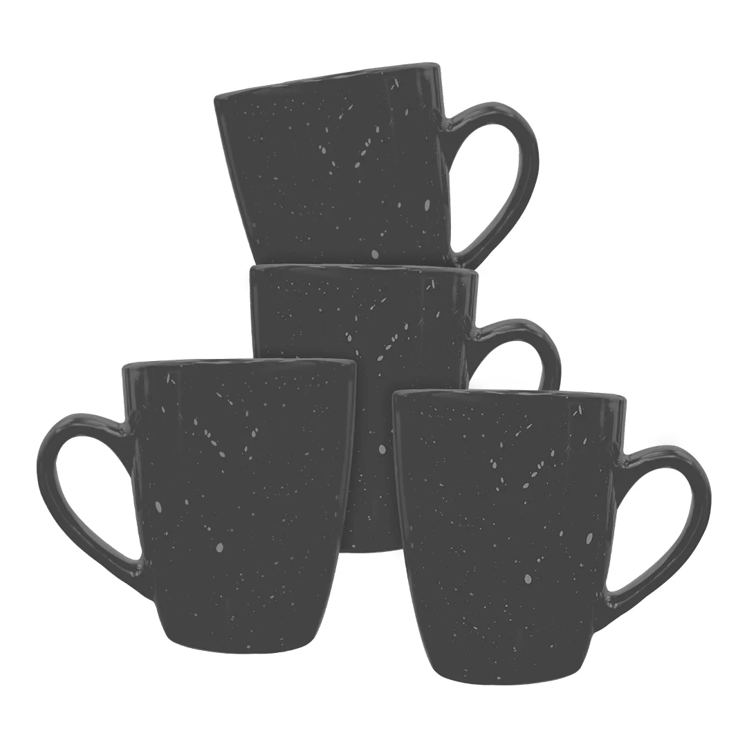 Set de 4 Tazas de Cerámica Gris - 400 ml - Image 2