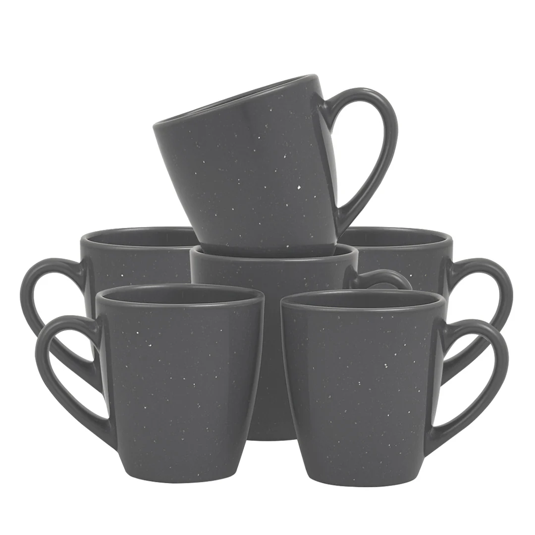 Set de 6 Tazas de Cerámica Gris - 400 ml - Image 3