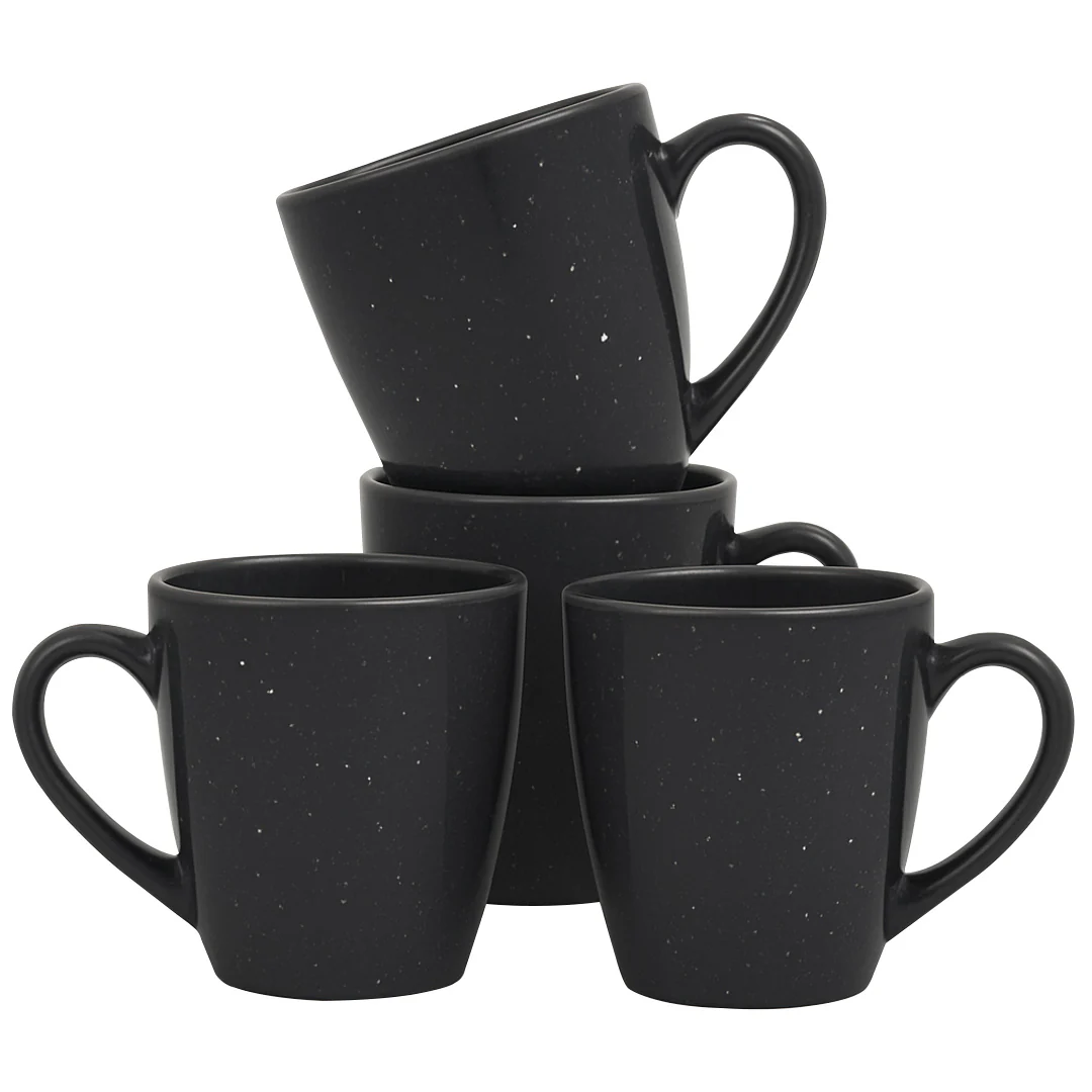 Set de 4 Tazas de Cerámica Negra - 400 ml - Image 3