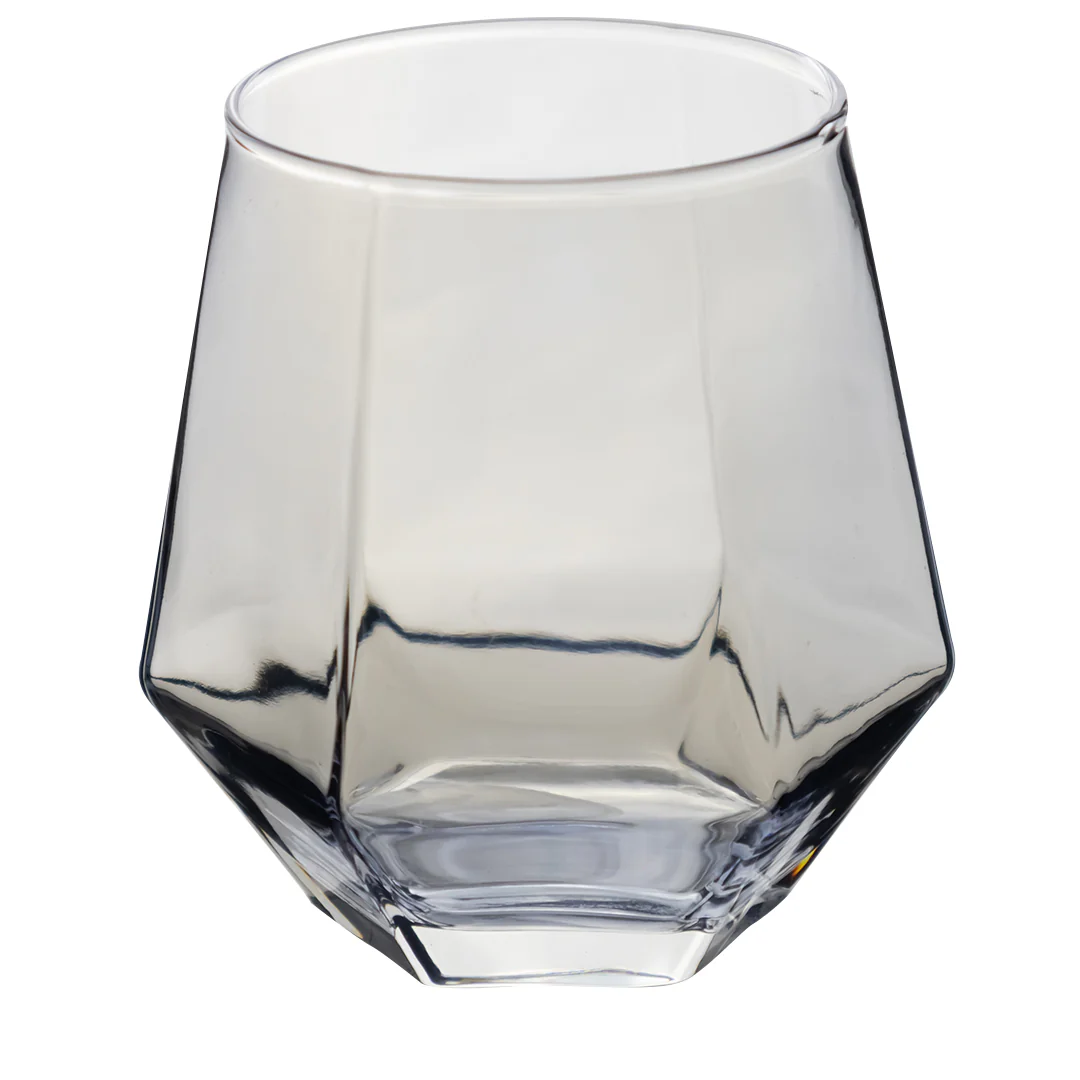 Set de 6 Vasos Hexagonales Transparentes de Cristal - 310 ml - Image 2
