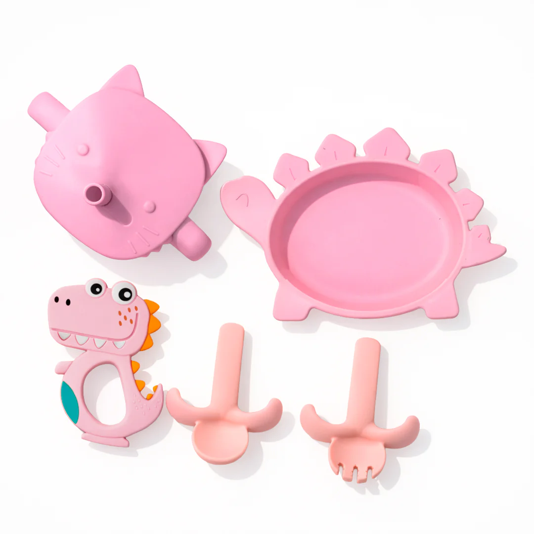 Set de Juego de Plato y Cubiertos - 4 Piezas de Silicón - Image 3