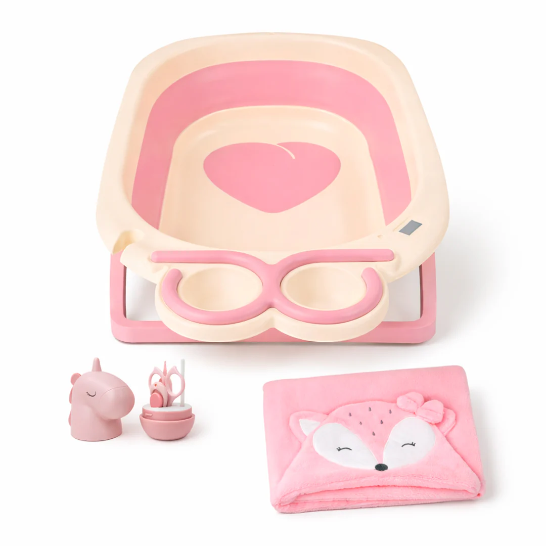 Set de Baño para Bebé con Bañera, Manta y Manicura - Image 2