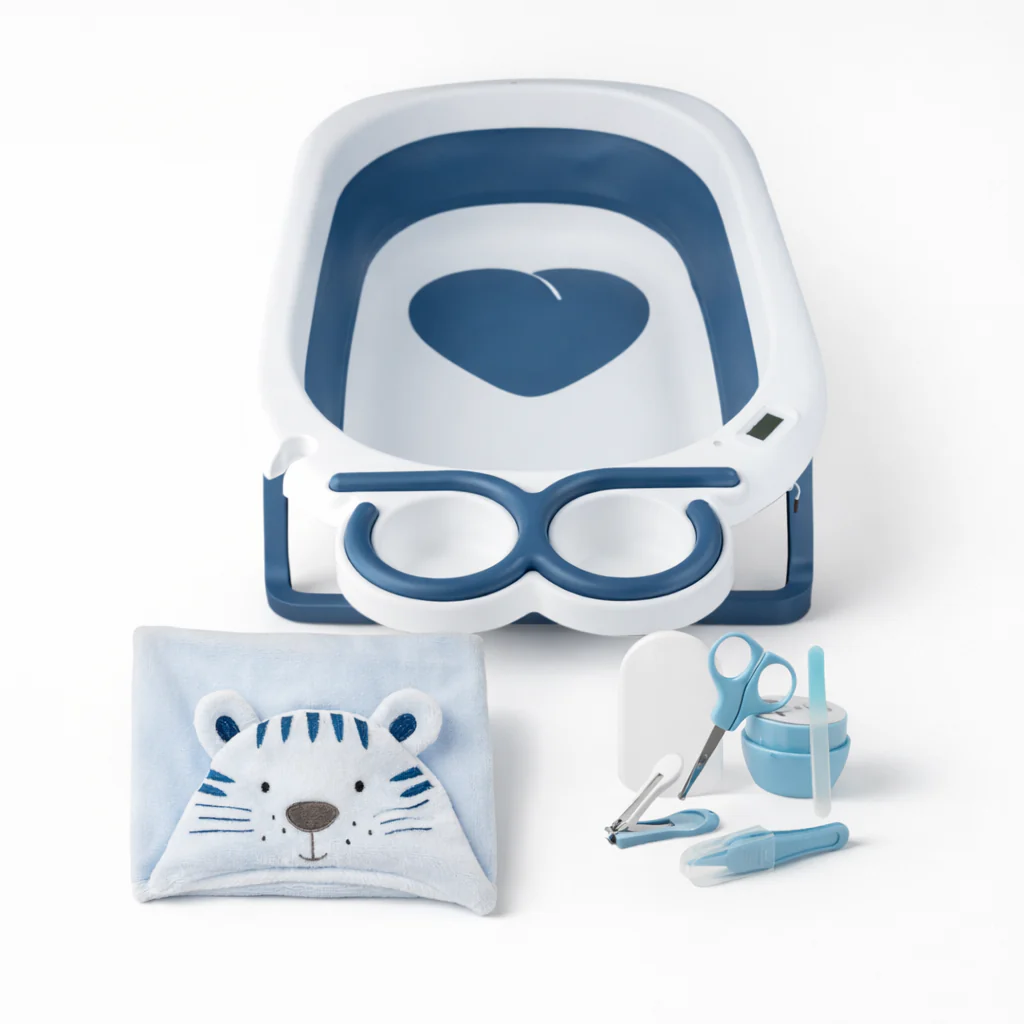Set de Baño para Bebé con Bañera, Manta y Manicura - Image 4
