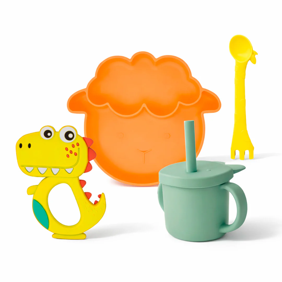Set Completo de Platos Silicón - Plato, Taza y Cubiertos - Image 2