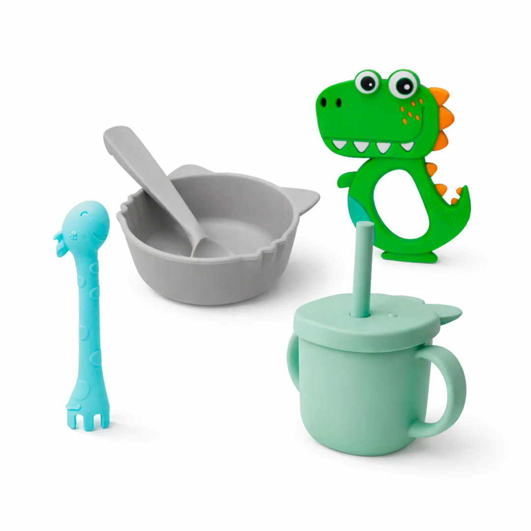 Set Completo de Platos Silicón - Plato, Taza y Cubiertos - Image 3