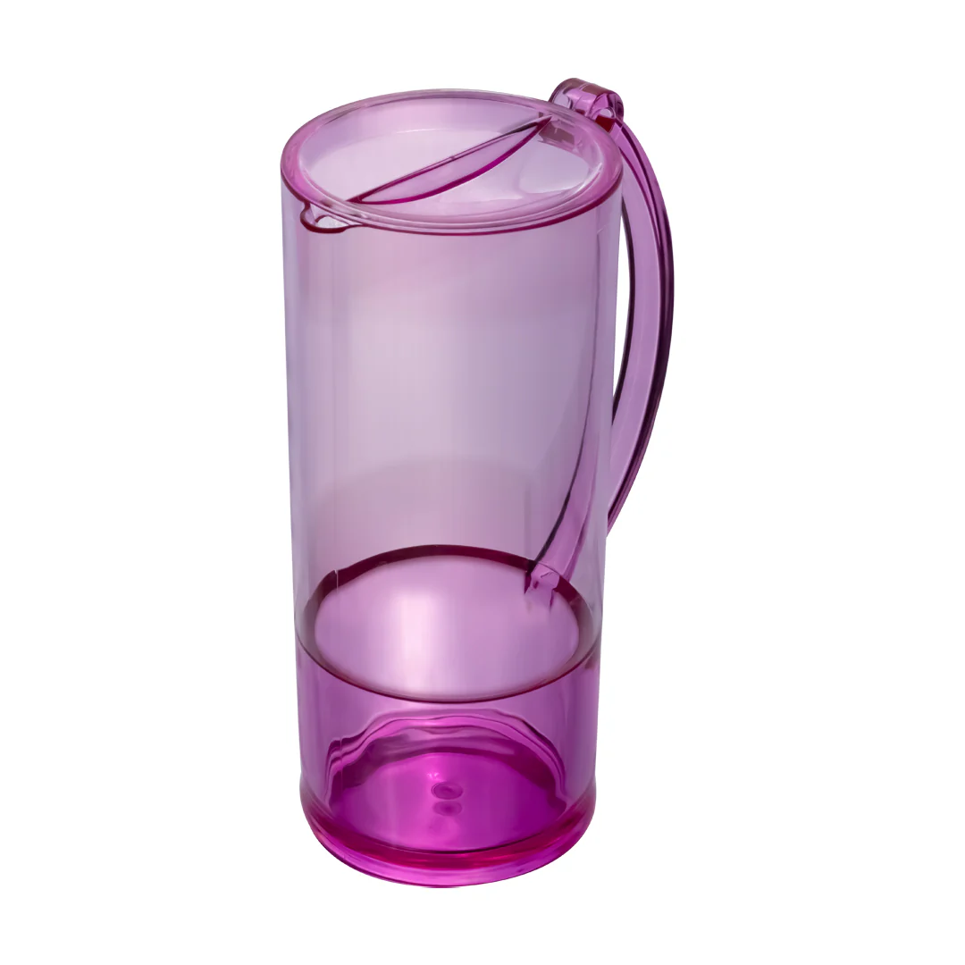 Set de Jarra Transparente Rosa con 4 Vasos – Plástico Resistente - Image 3