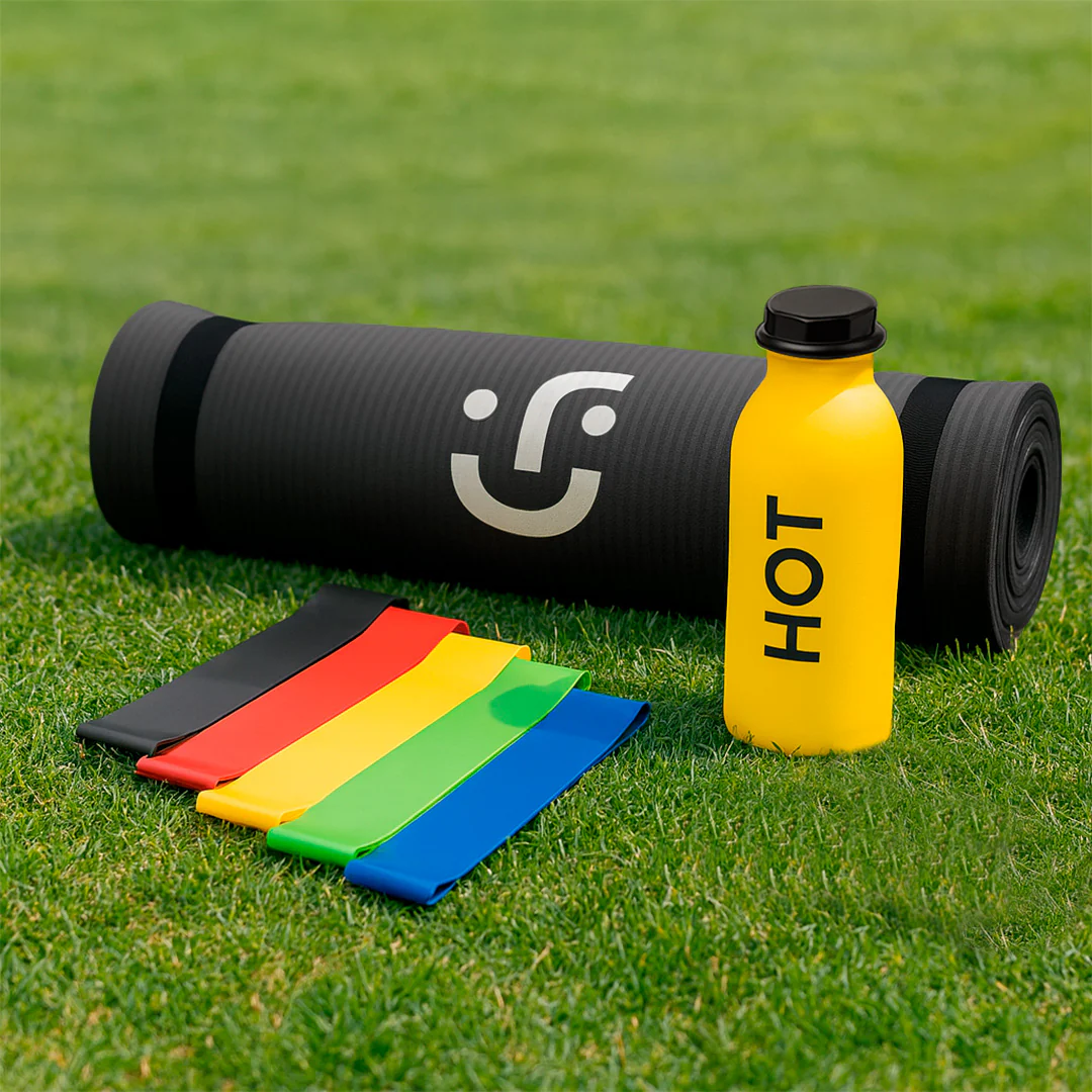Set de Yoga y Ejercicio - Tapete Negro, Bandas de Resistencia y Botella - Image 2