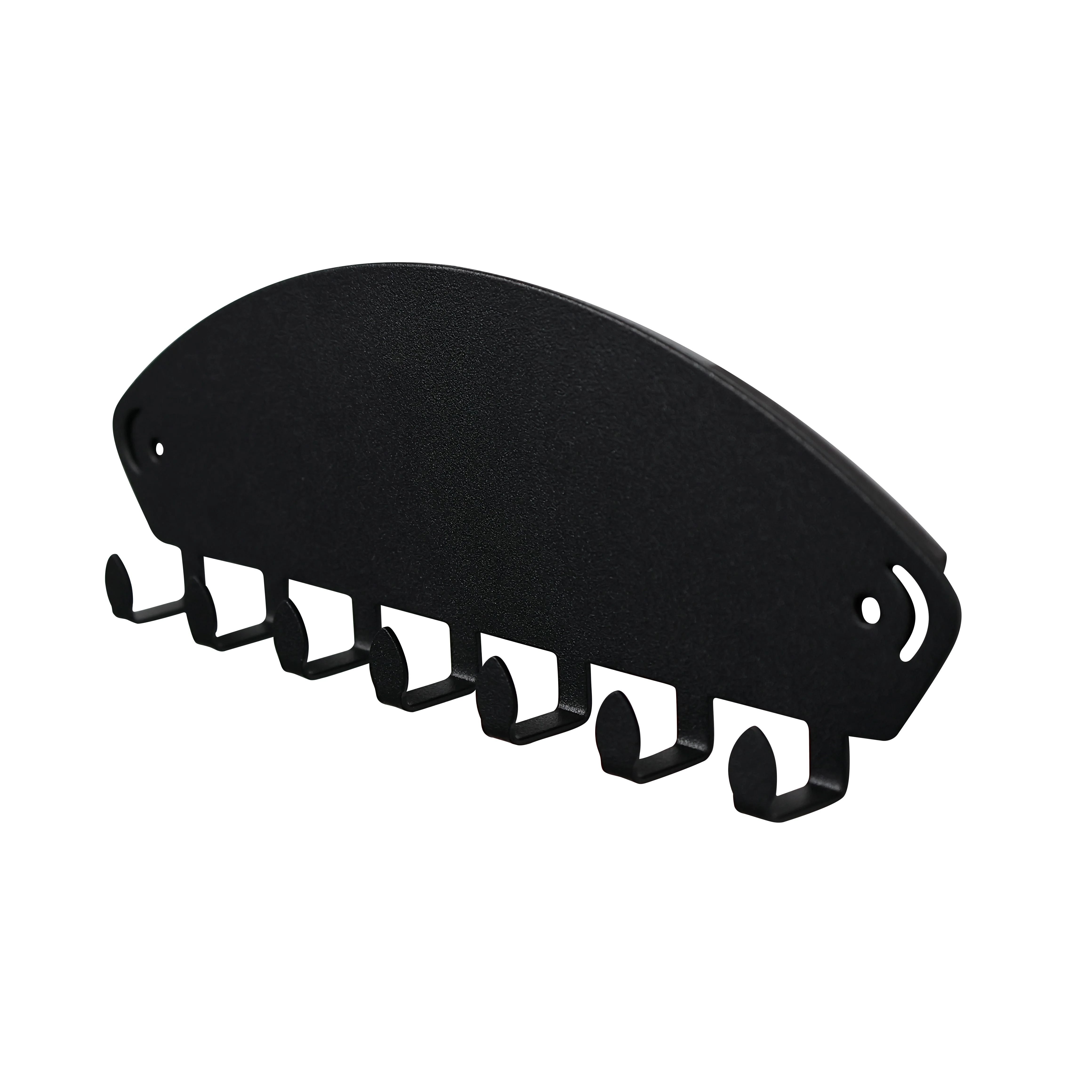 Soporte de Acero Inoxidable con Imán - Negro con Ganchos