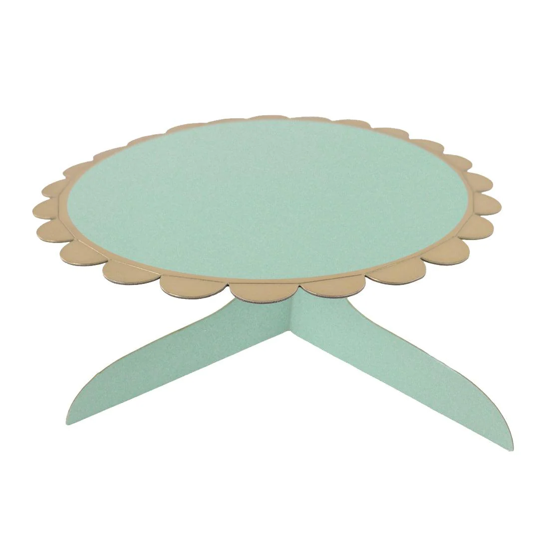 Stand para Cupcakes o Pastel color Verde/ Dorado - 1 Nivel - Image 4