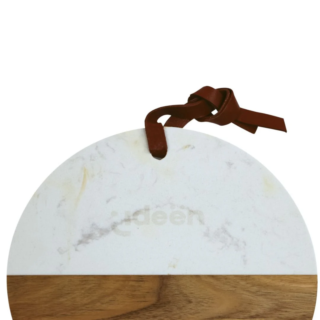 Tabla de Picar Redonda de Mármol y Madera "Ideen" - 25 cm - Image 3