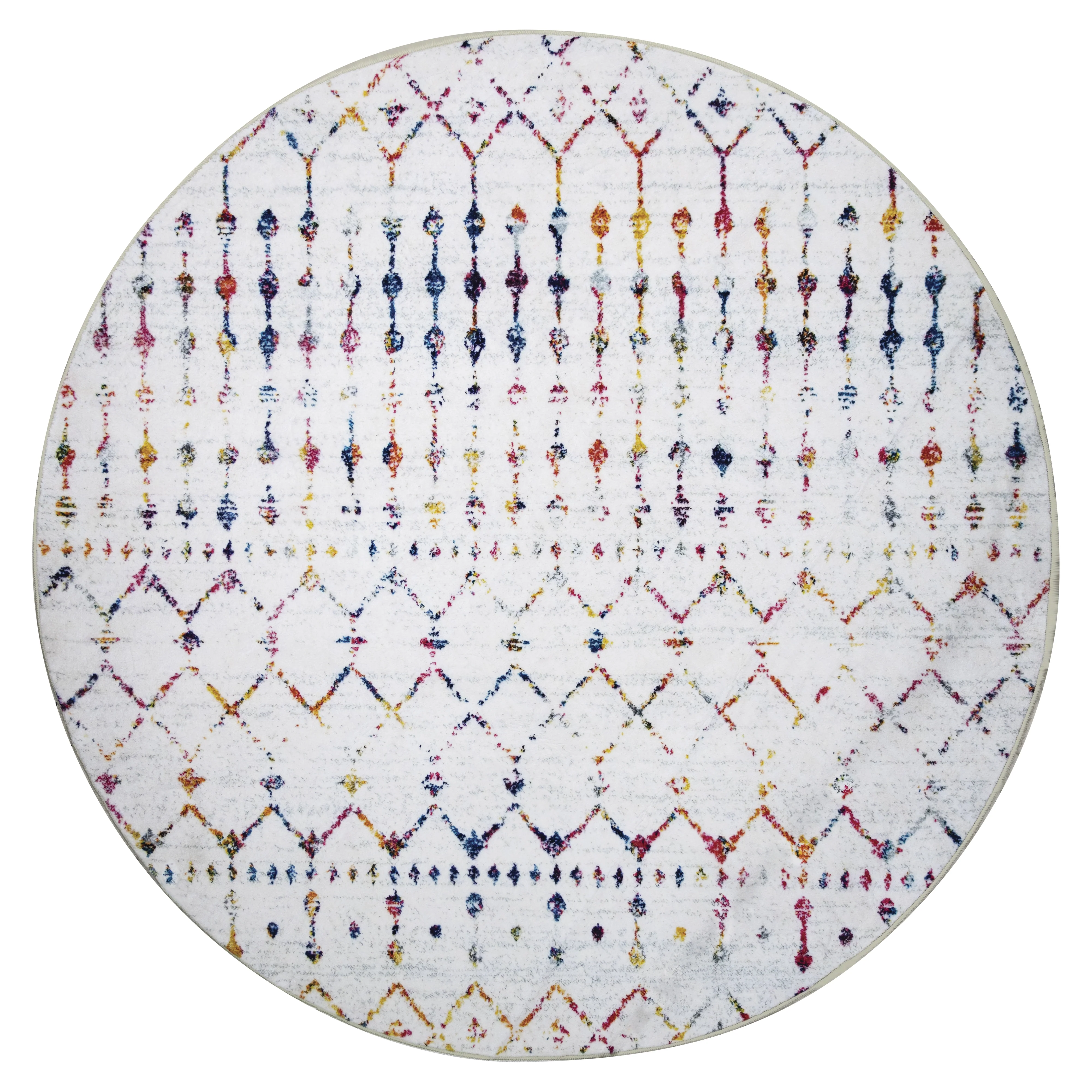 Tapete Circular Boho Chic Multicolor - 120 cm