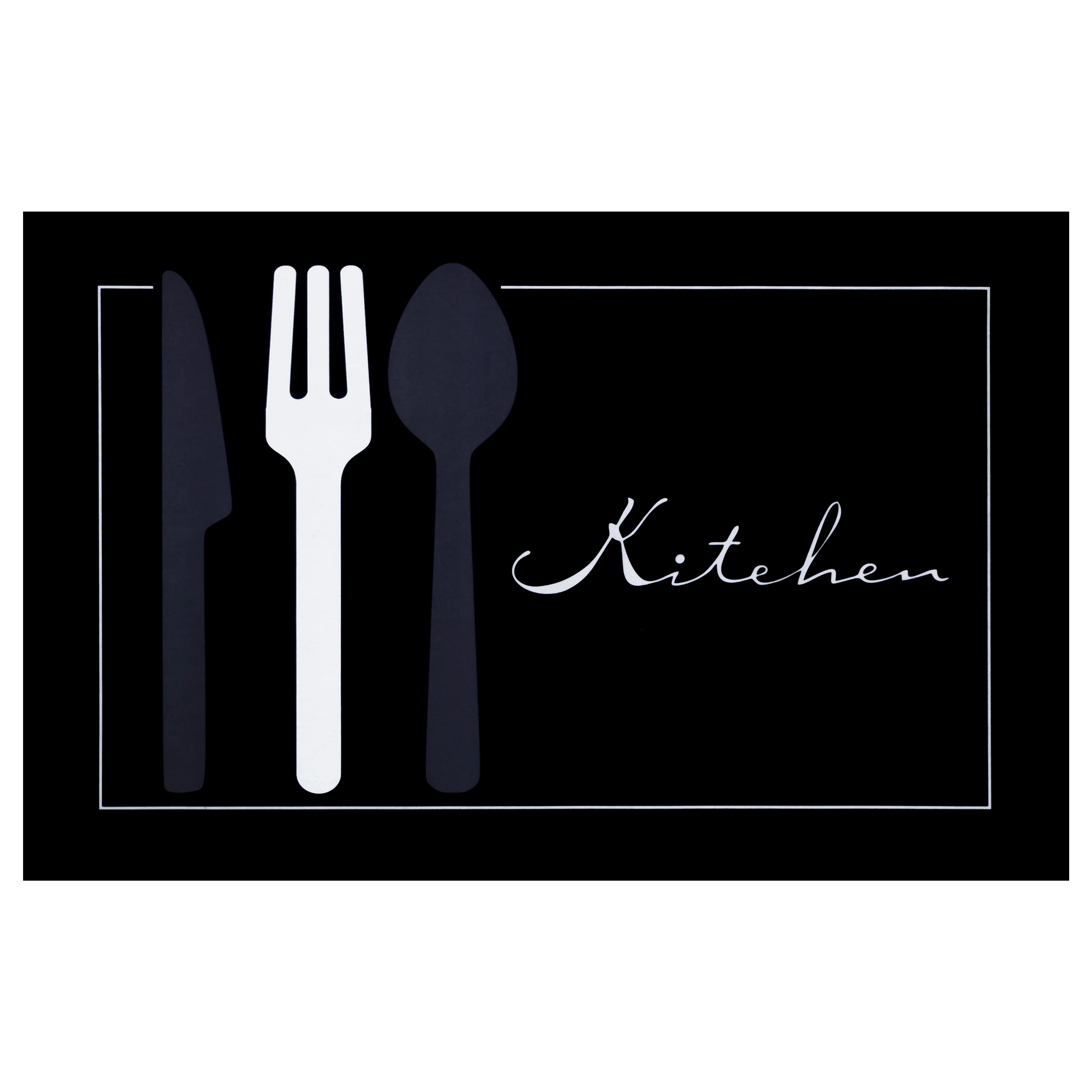 Dúo de Tapetes de Cocina Absorbentes Antideslizante - Negro - Image 2