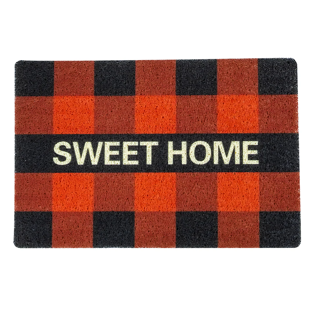 Tapete de Cuadros Rojo/Negro "SWEET HOME" - Image 3