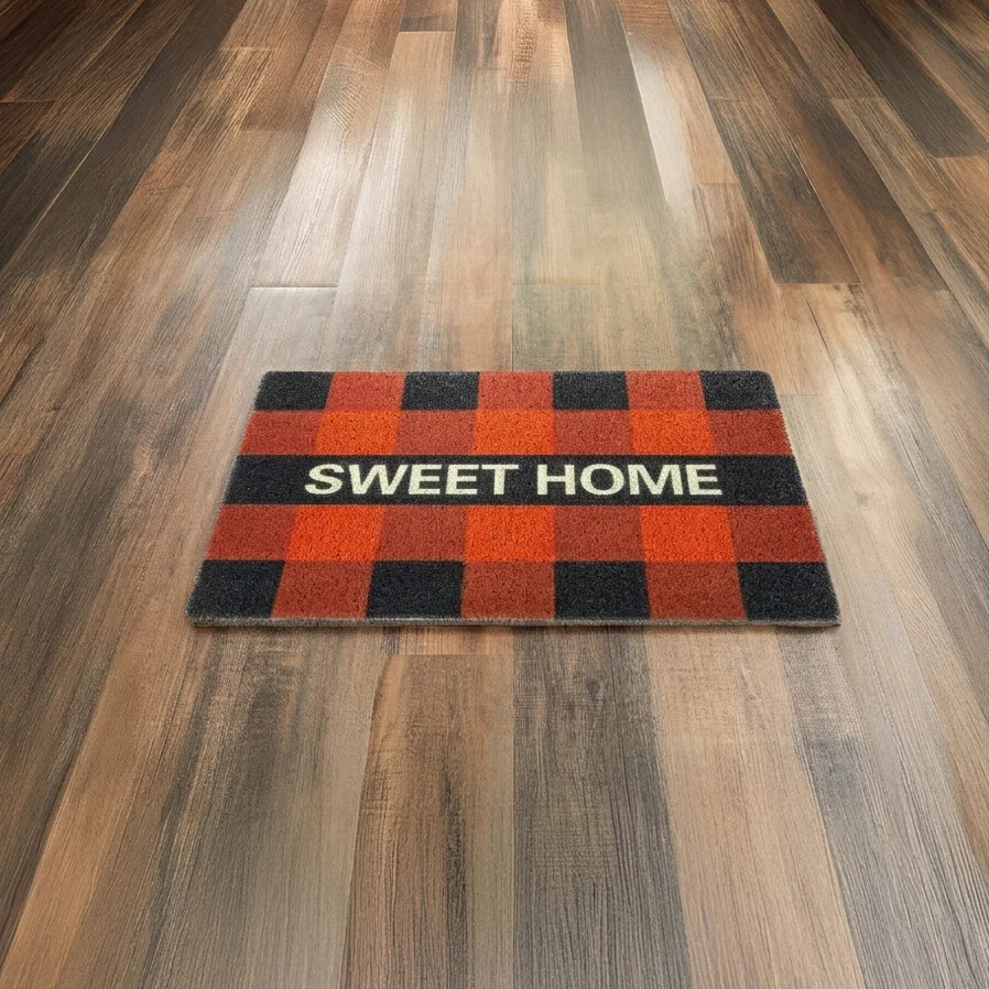 Tapete de Cuadros Rojo/Negro "SWEET HOME" - Image 4