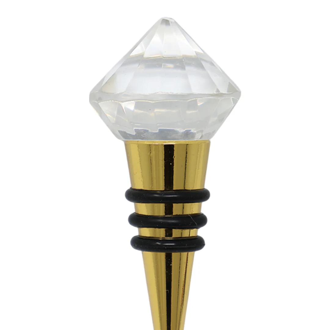 Tapón de Vino Diamante - Acabado Níquel Dorado - Image 2
