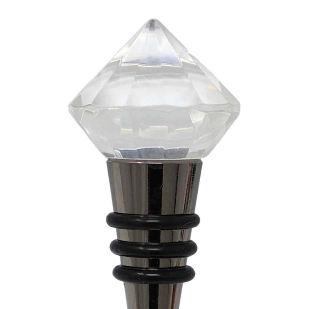 Tapón de Vino Diamante - Acabado Níquel Negro - Image 2