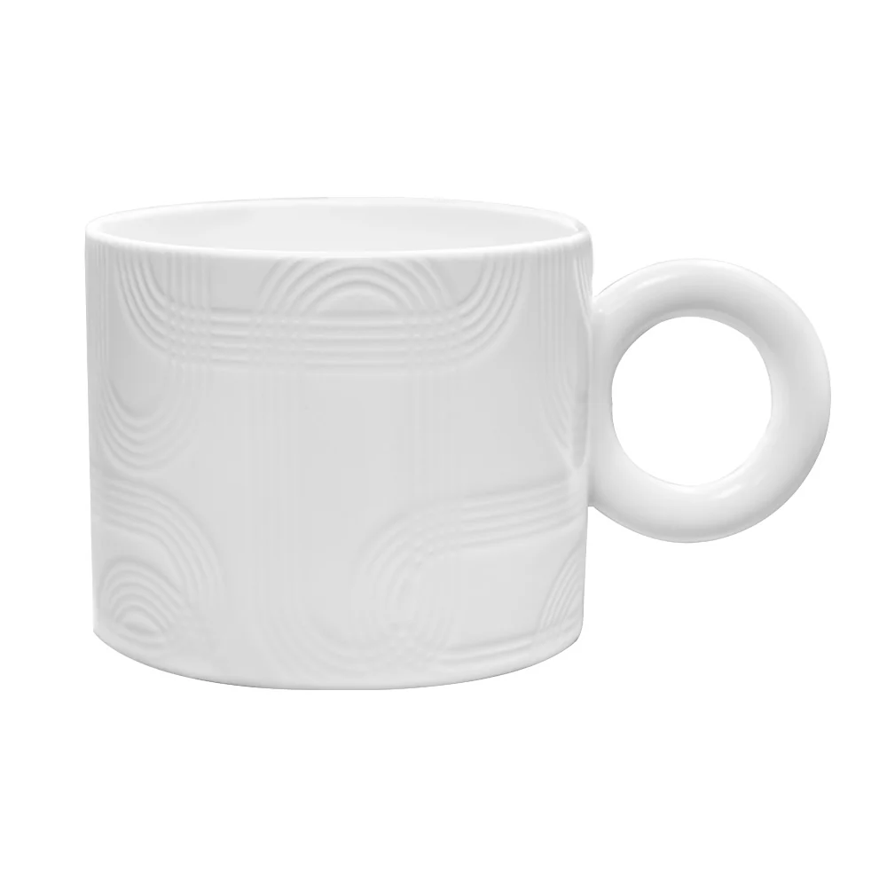 Taza de Cerámica Blanca Texturizada - 350 ml - Image 2