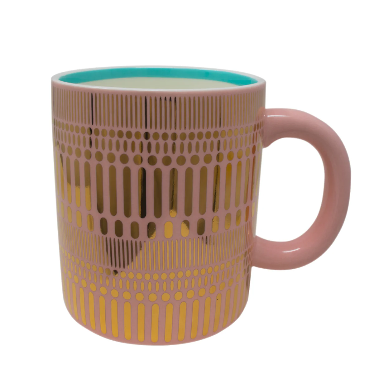 Taza de Cerámica  Rosa/Cromo – 320 ml