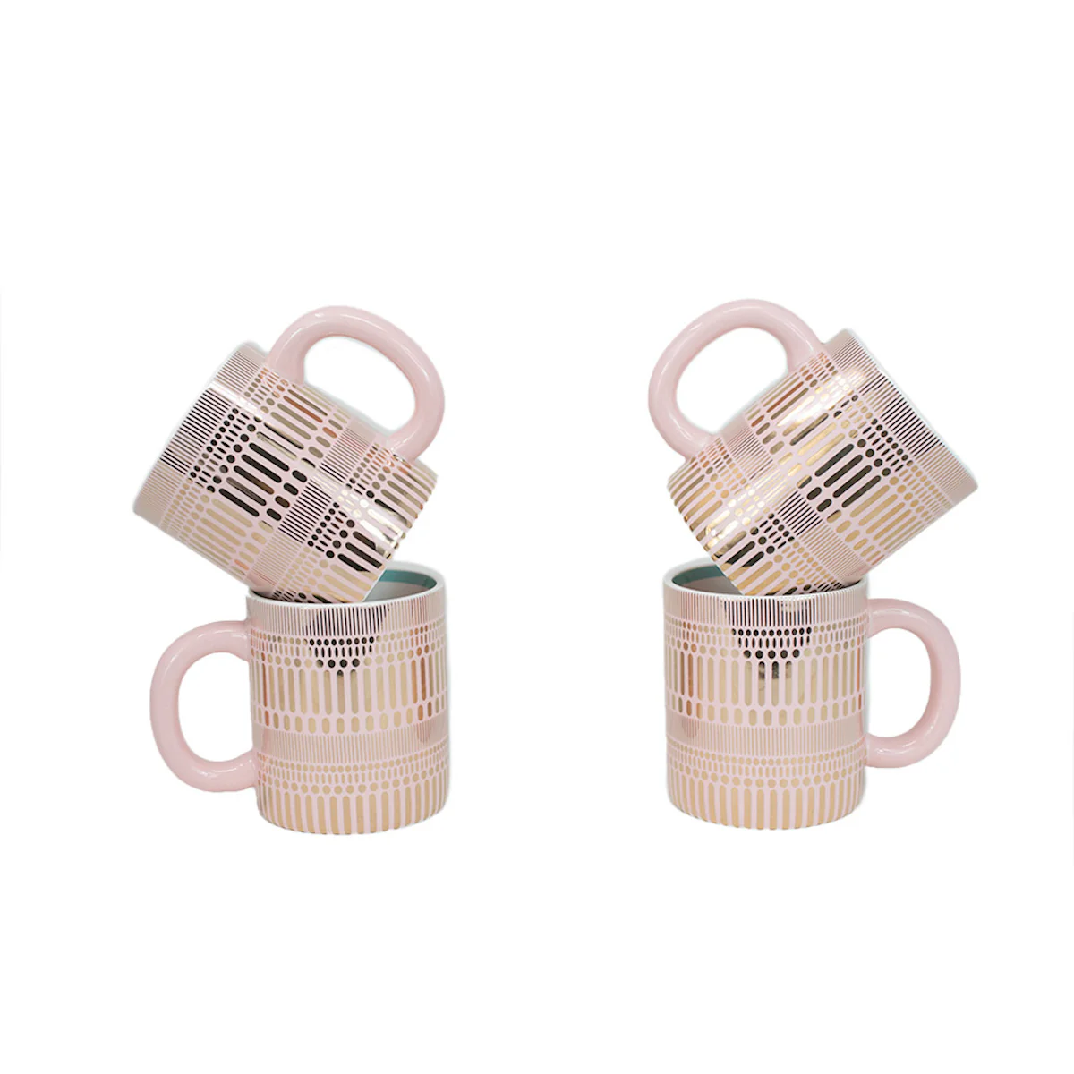 Taza de Cerámica  Rosa/Cromo – 320 ml - Image 3