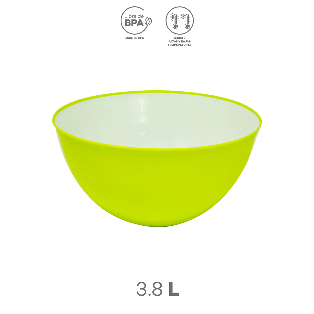 Bowl de Plástico Verde Lima de 3.8 L - Image 4