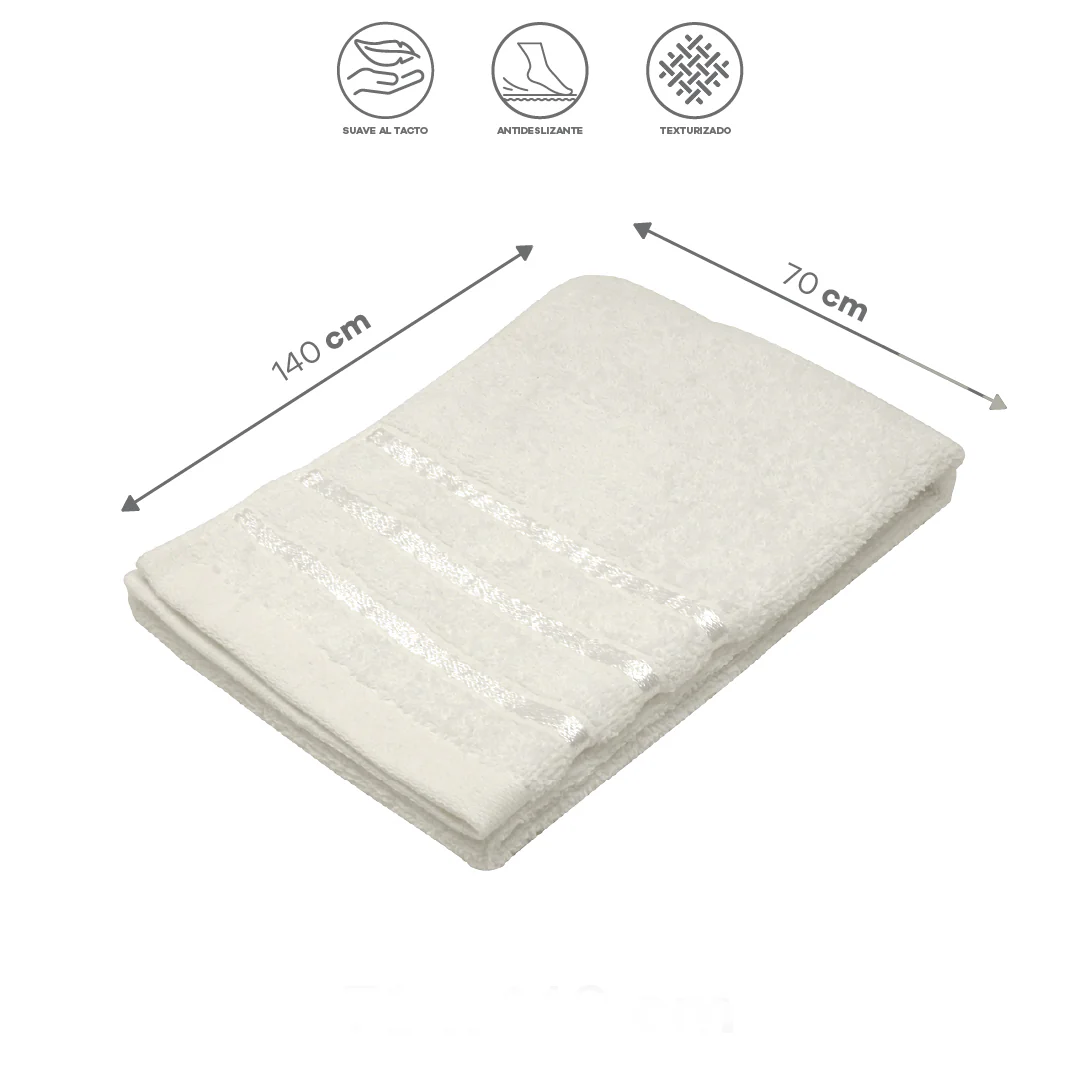 Toalla para Baño Beige - 70x140 cm - Image 2