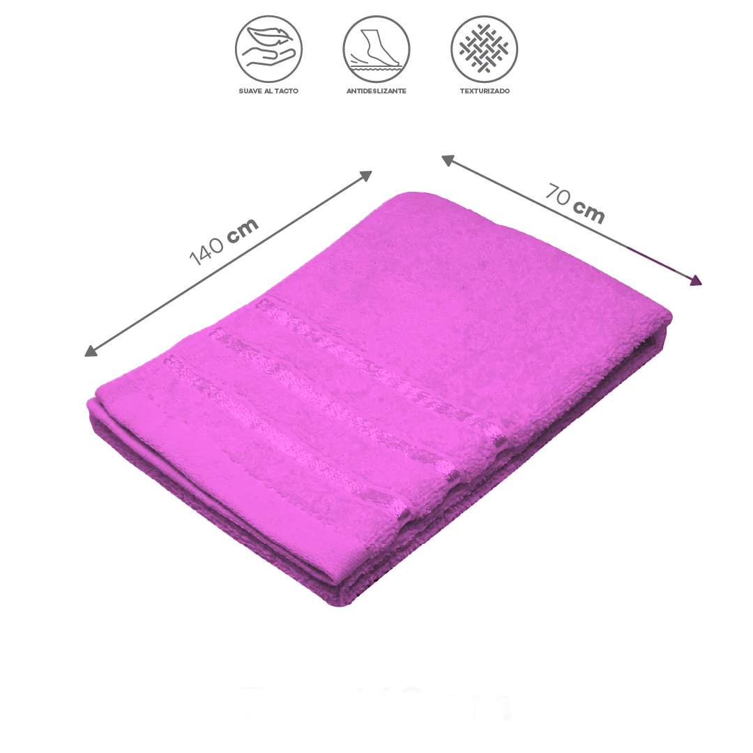 Toalla para Baño Rosa - 70x140 cm - Image 2