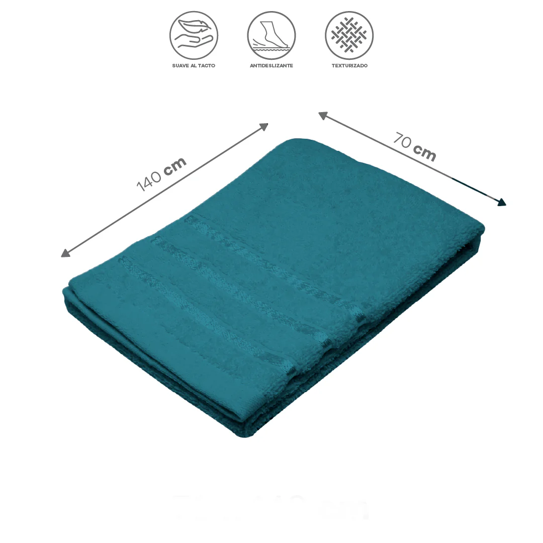 Toalla para Baño Turquesa - 70x140 cm - Image 2