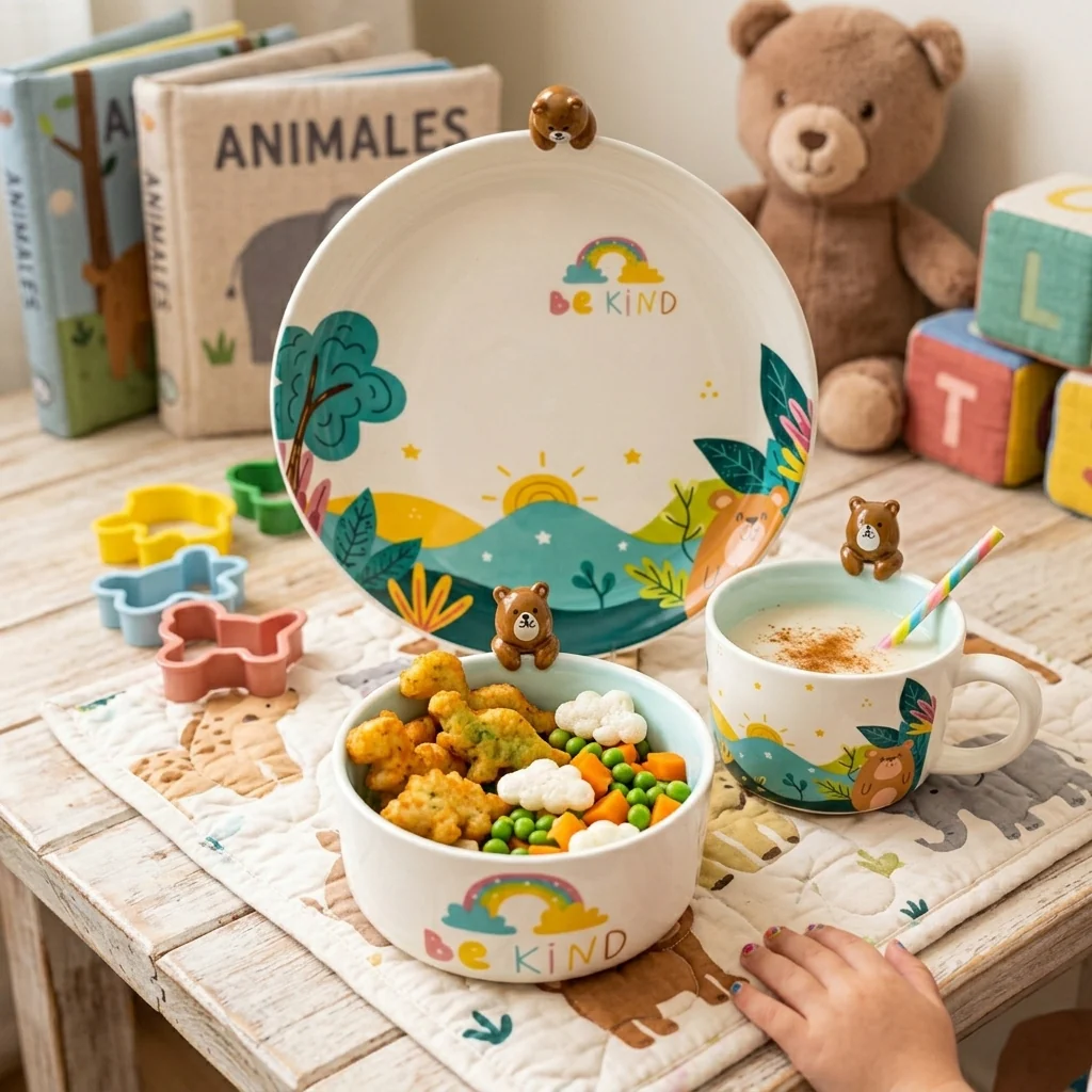 Vajilla Be Kind Bear Infantil Set Individual - Cerámica Multicolor 3 piezas - Image 2