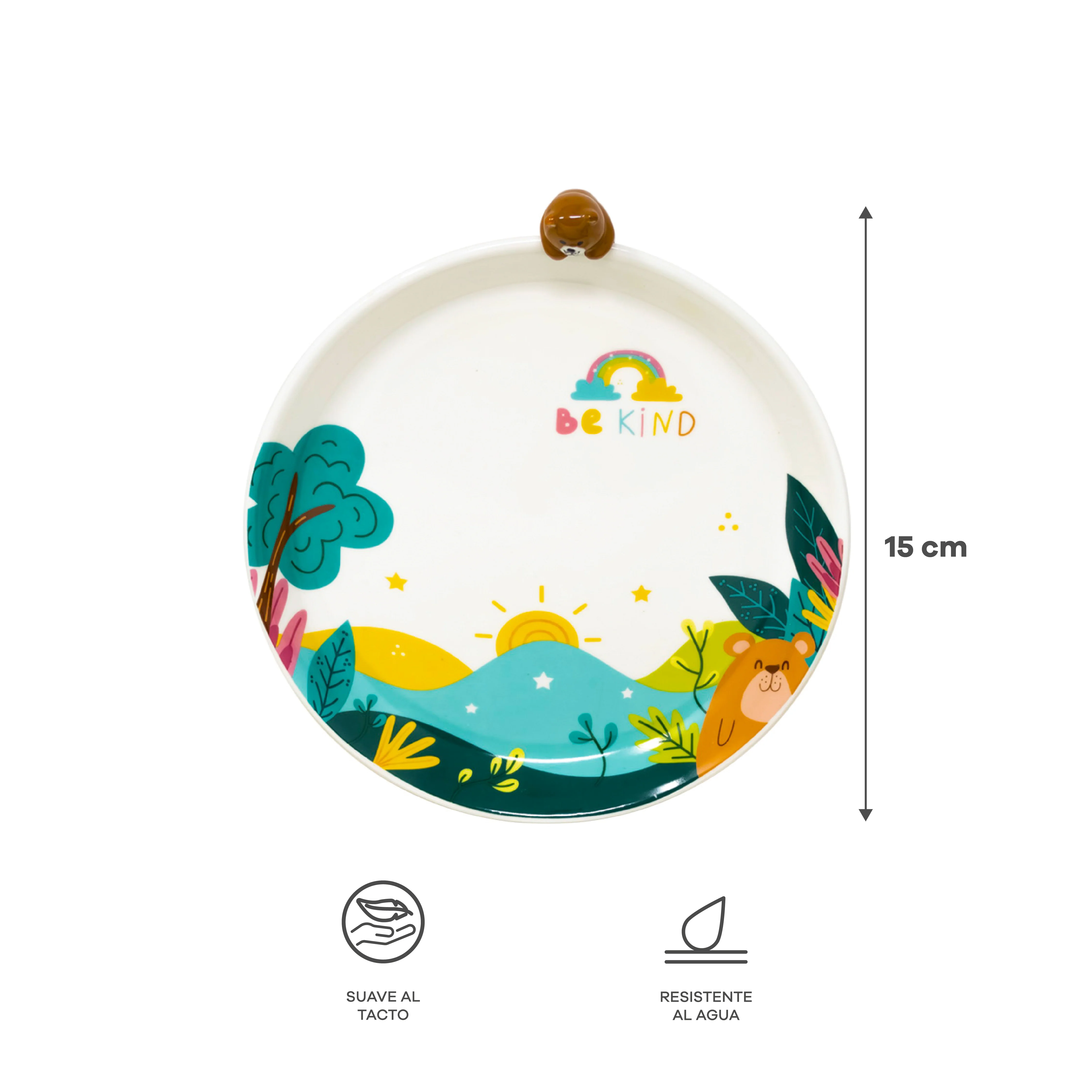 Vajilla Be Kind Bear Infantil Set Individual - Cerámica Multicolor 3 piezas - Image 3