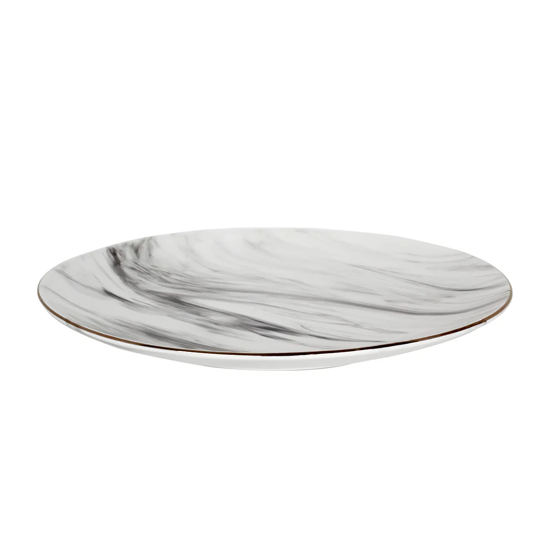 Vajilla MALA para 4 Personas - Cerámica Bco/Gris 16 piezas - Image 3