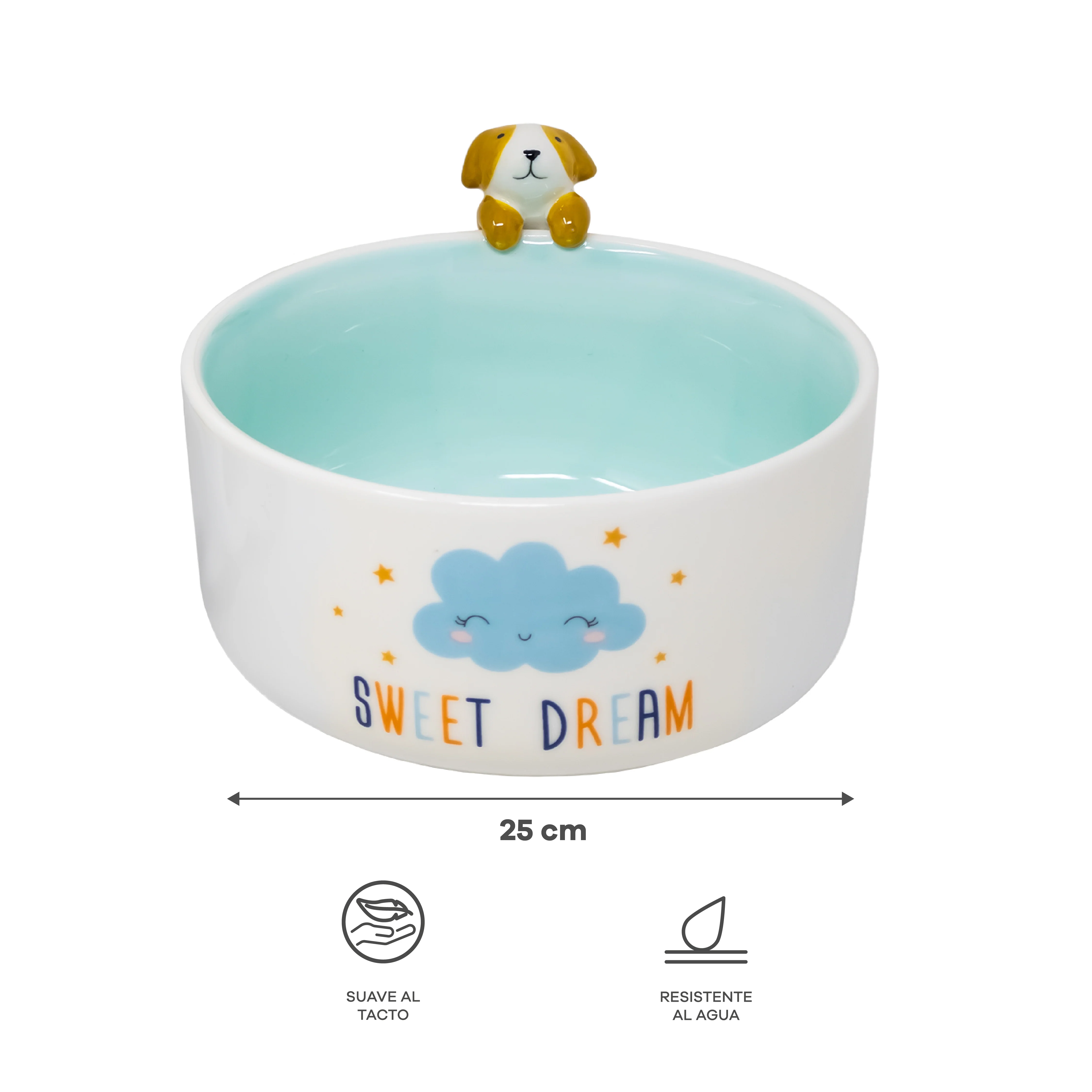 Vajilla Sweet Dream Blue Set Individual - Cerámica Multicolor 3 piezas - Image 5