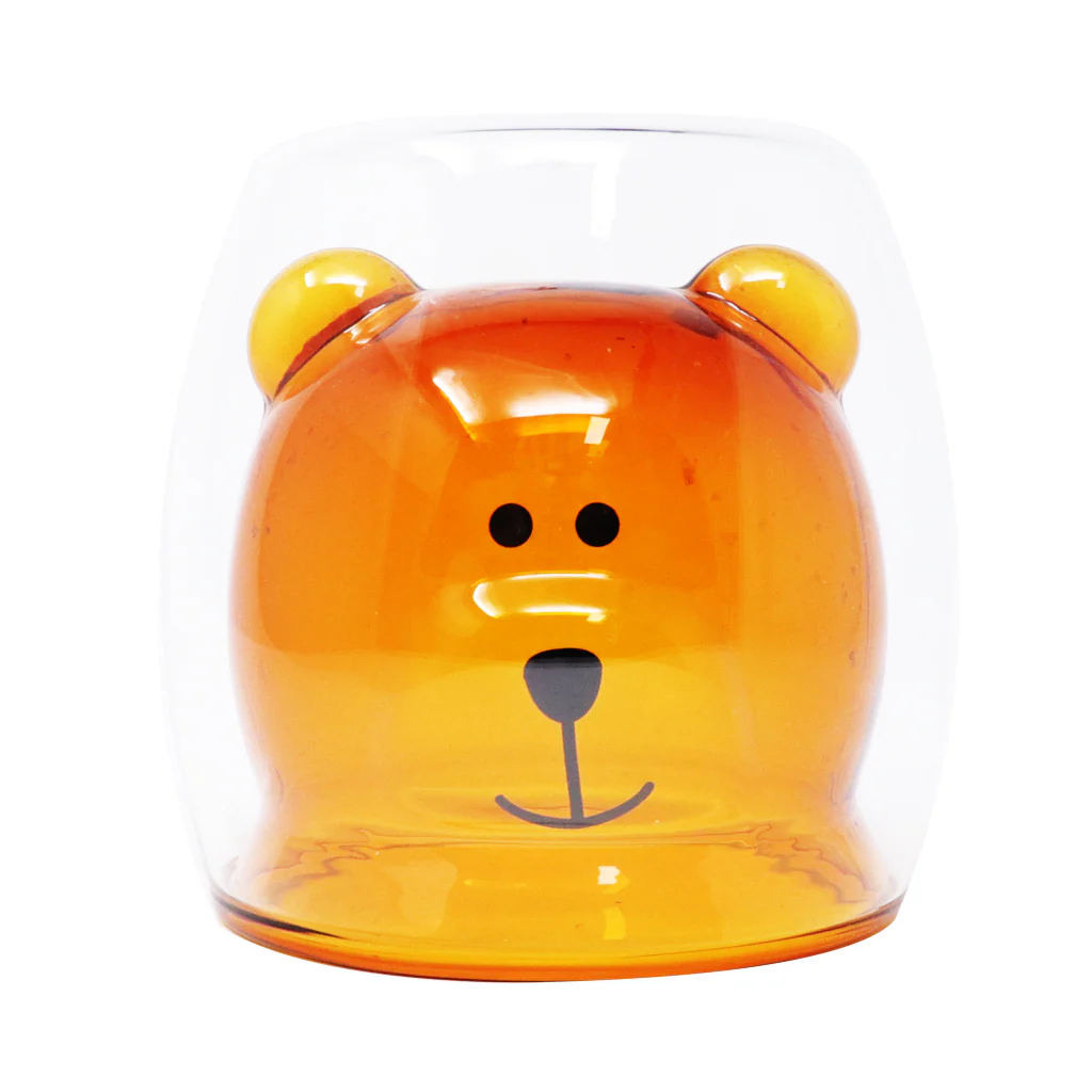 Vaso de Vidrio con Diseño 3D de Oso Varios Colores 9 x 8.5 x 7 cm - Image 10