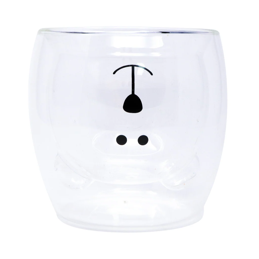 Vaso de Vidrio con Diseño 3D de Oso Varios Colores 9 x 8.5 x 7 cm - Image 5