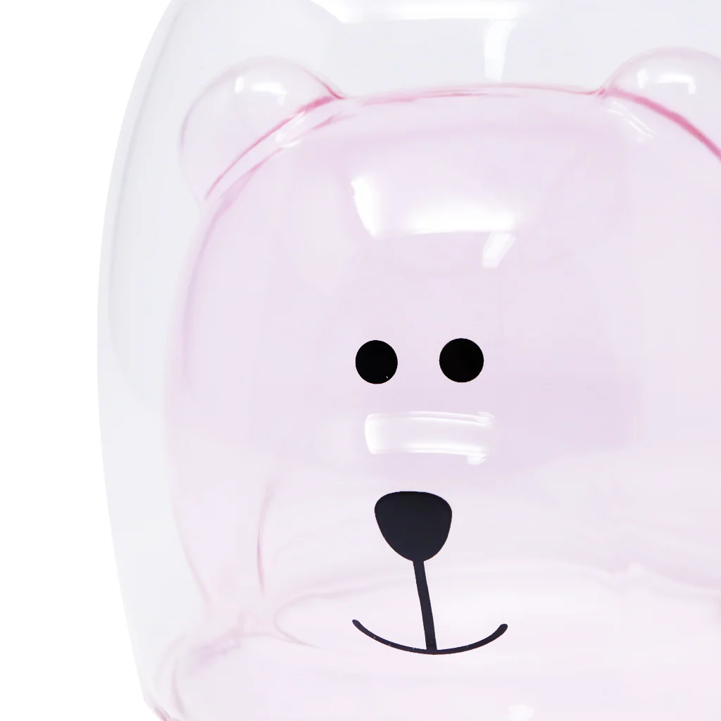Vaso de Vidrio con Diseño 3D de Oso Varios Colores 9 x 8.5 x 7 cm - Image 6