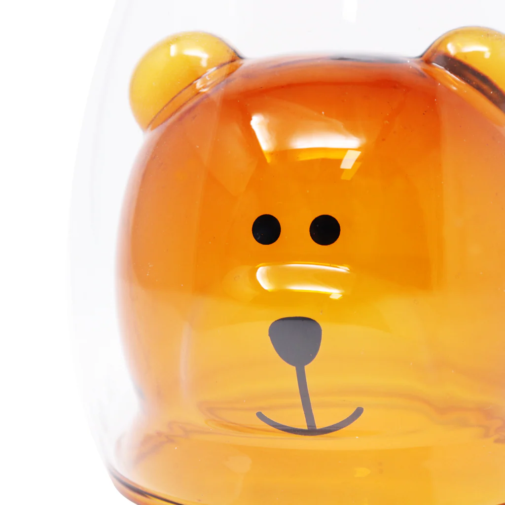 Vaso de Vidrio con Diseño 3D de Oso Varios Colores 9 x 8.5 x 7 cm - Image 9